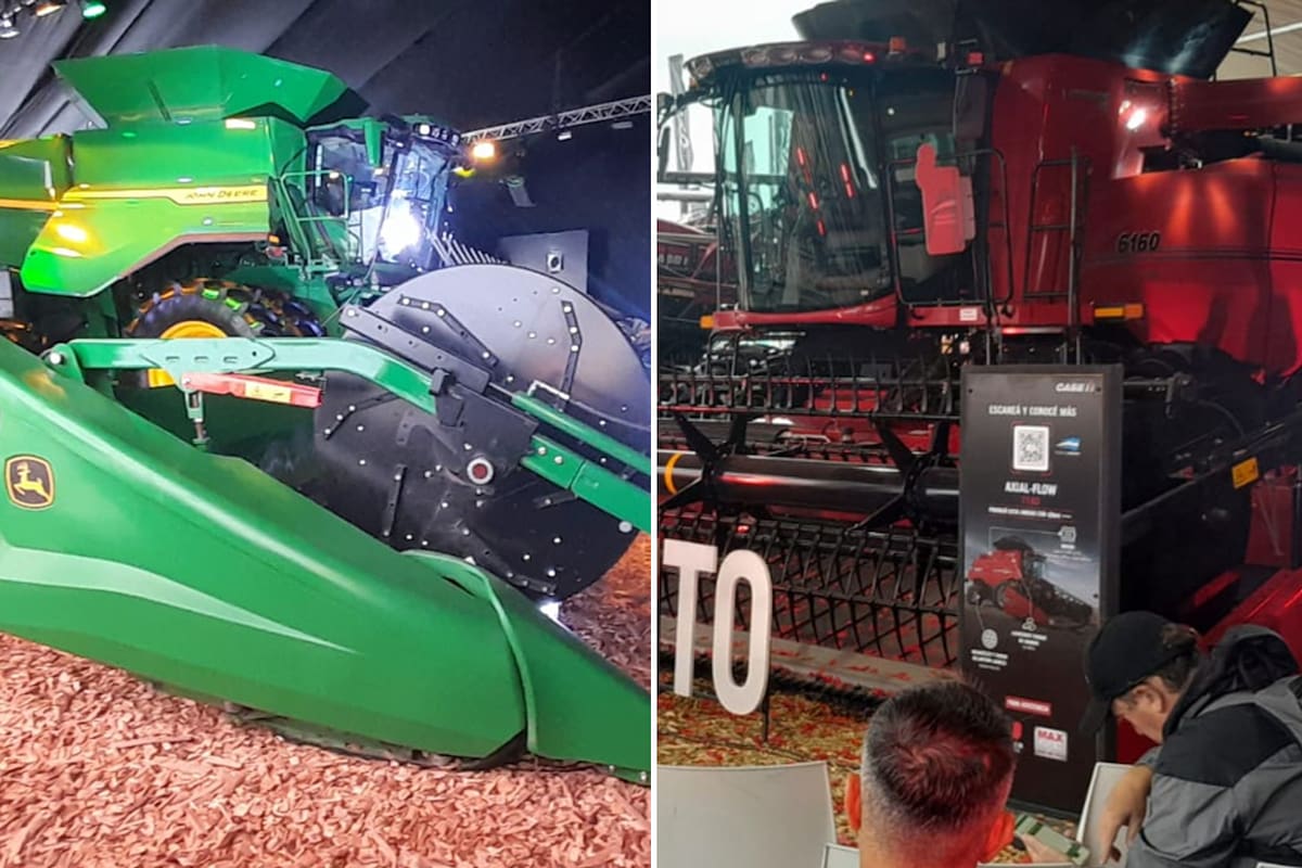 Una clase 9 de la familia S7 de John Deere y la nueva serie de Case IH
