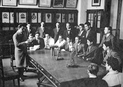 Una clase en la escuela Otto Krause. 1932.