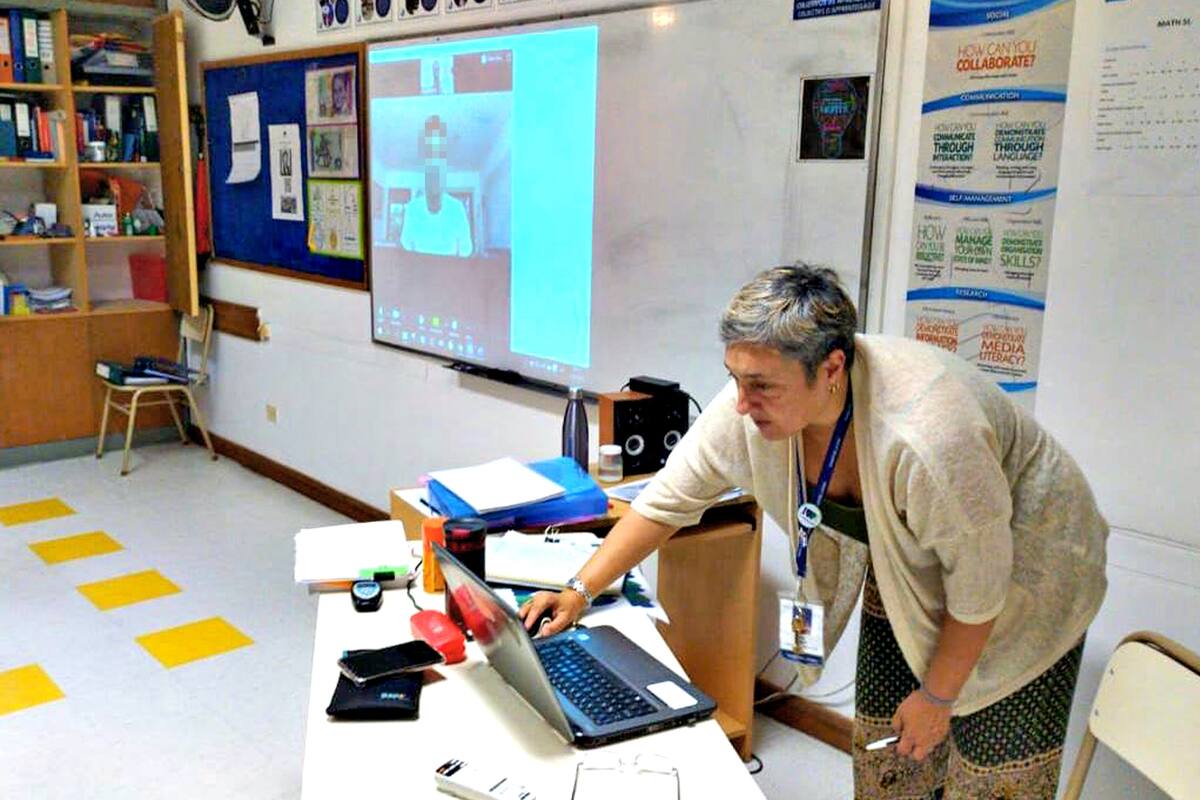 Una clase virtual en el Colegio Northlands