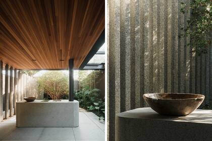 Una cocina que se abre al exterior con un diseño innovador que fusiona funcionalidad y naturaleza, transformando el acto de cocinar en una experiencia al aire libre.