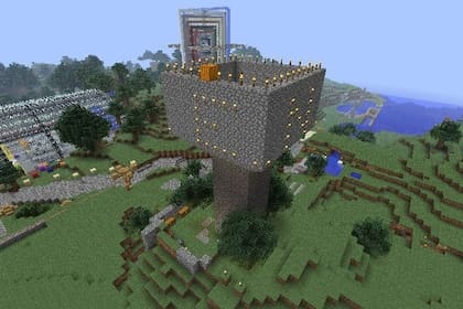Una construcción hecha en Minecraft