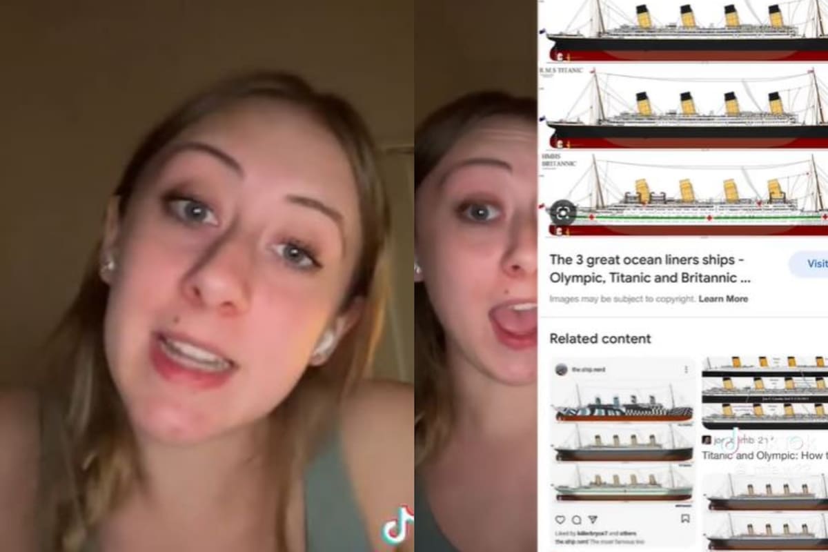Una creadora de contenido que investigó el tema asegura en sus redes que el Titanic no se hundió, sino que esa historia pertenece a otro transatlántico, el Olympic
