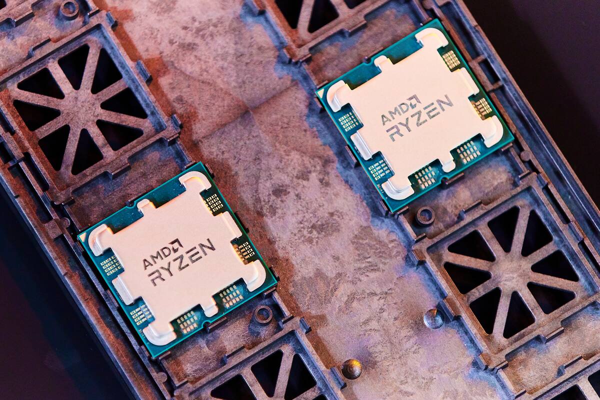 Una de chips Ryzen 7000 como los que mostró AMD en la CES 2022