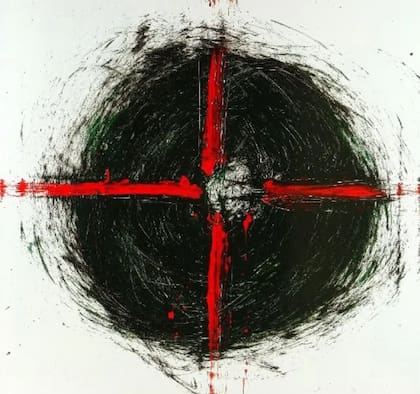Una de las 20 obras de Solsona presentadas en la exposición "Escoba nueva...pinta bien", en la Galería Coppa Oliver Arte, en 2013