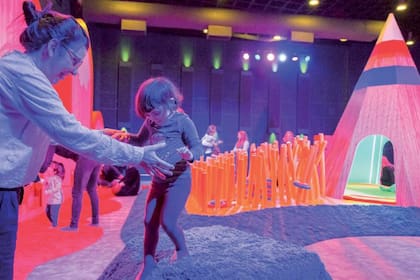 Una de las "postas" del recorrido, exclusivo para la primera infancia