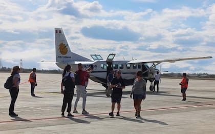 Una de las avionetas utilizadas por la empresa para sobrevolar las líneas de Nasca
