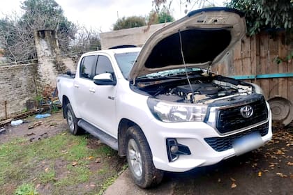 Una de las camionetas 4x4 robadas