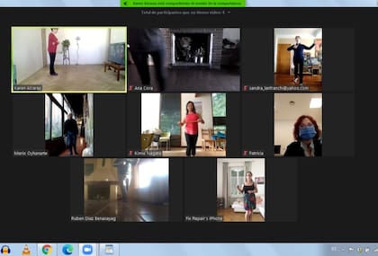 Una de las clases por Zoom de Karen Alcaraz