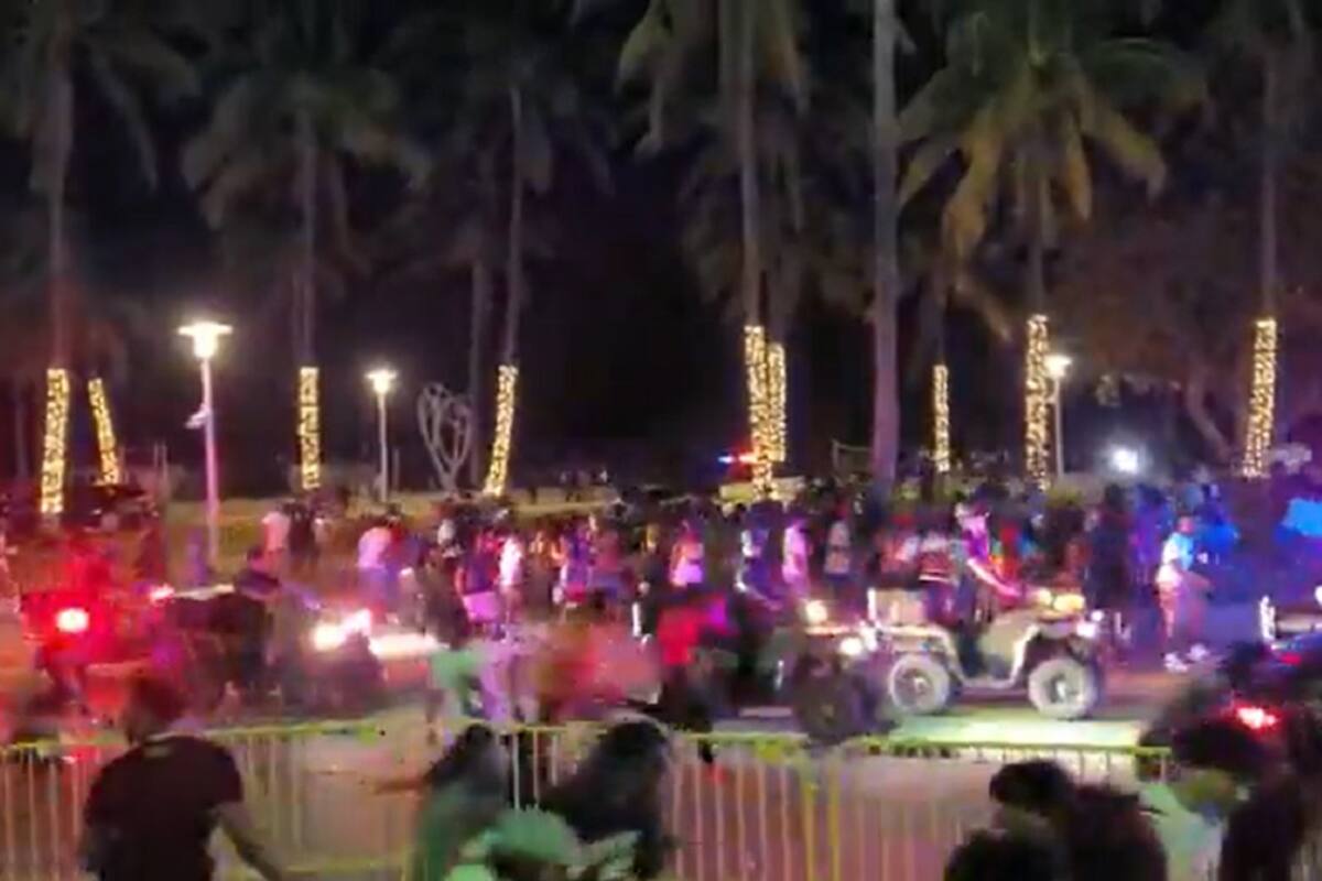 Una de las corridas que se registraron en South Beach