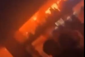 Una de las escenas del incendio en Suiza