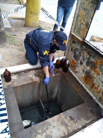 Personal especializado de la Policía Federal Argentina analizó el material hallado los lugares allanados