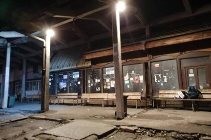 Una de las estaciones donde estuvo esperando un ómnibus