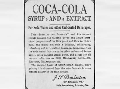 Una de las etiquetas que salían estampadas en las botellas de Coca-Cola