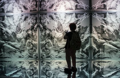 Una de las exposiciones en el museo digital Artechouse de Nueva York