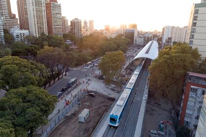 Una de las formaciones que circularon ayer