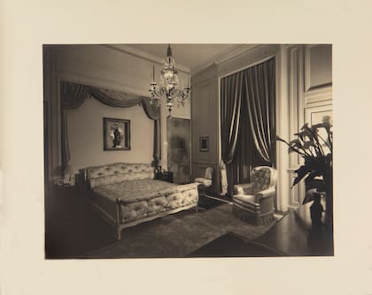 Una de las habitaciones de la mansión, vestida "de época"