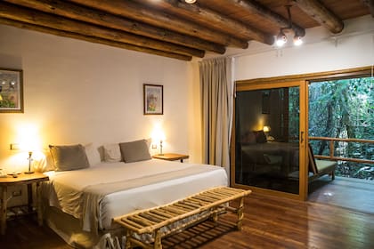 Una de las habitaciones del lodge.