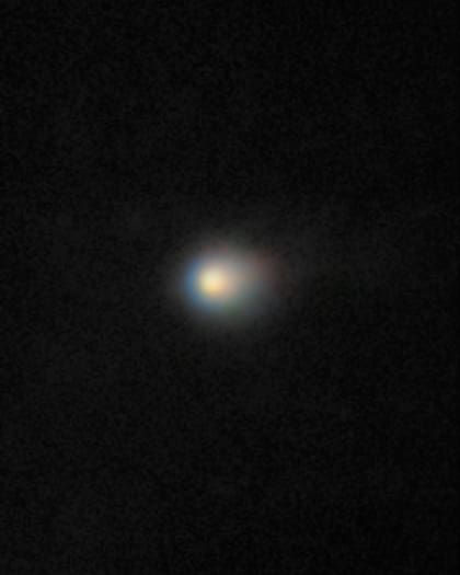 Una de las imágenes compartidas por las agencias espaciales muestra la coma del cometa