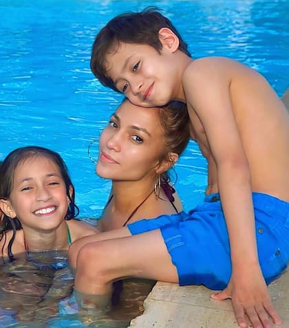 Una de las imágenes con las que saludó a sus hijos