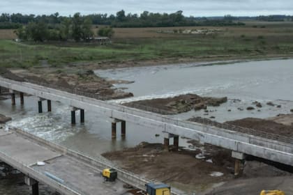 Una de las imágenes de la Obra complementaria del Plan Maestro Integral de la cuenca del río Salado (tramo III)