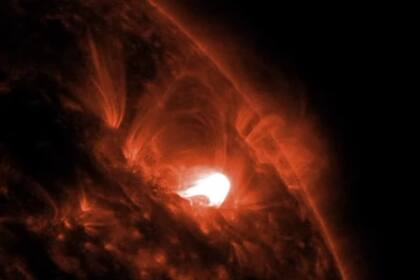 Una de las imágenes de los desprendimientos solares que publicó la NASA