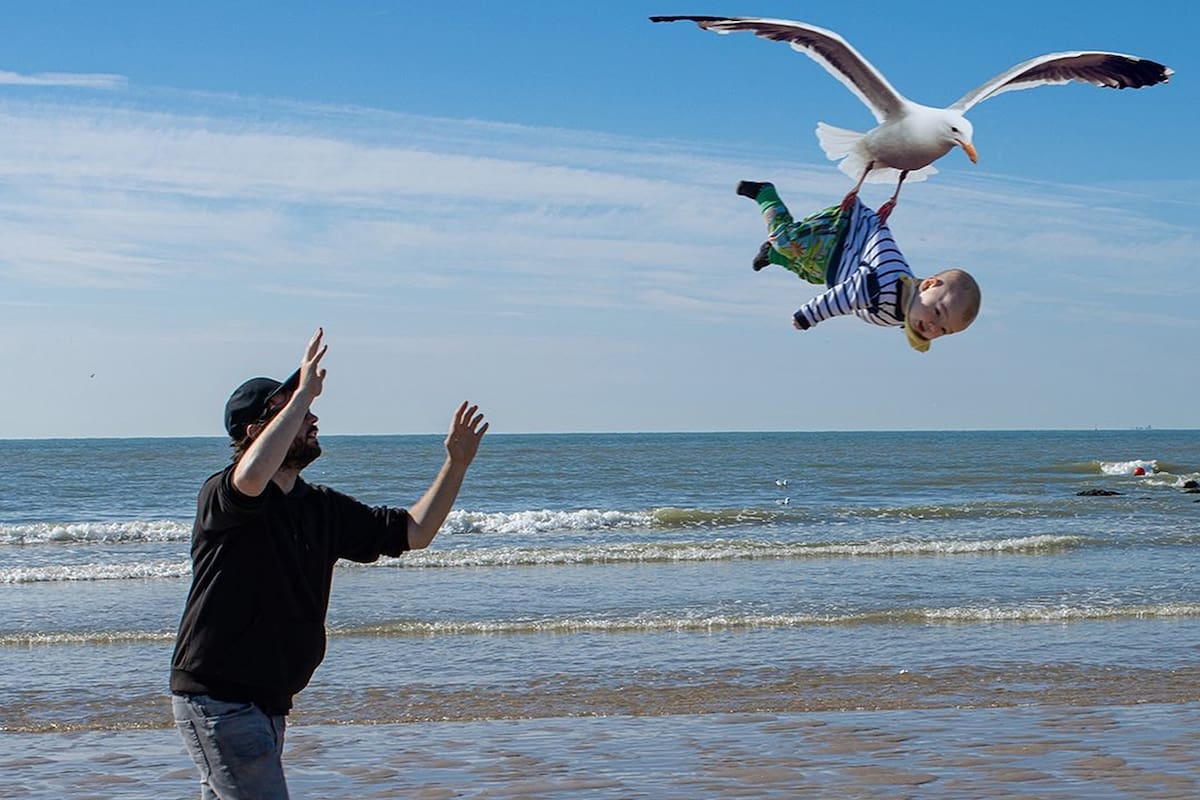 Una de las imágenes editadas por Kenny Deuss, que comparte con su pareja cuando se queda al cuidado de sus hijos