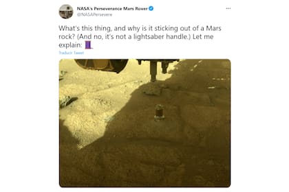 Una de las imágenes más destacadas de la semana fue la que tomó la misión del rover Perseverance sobre la superficie de Marte y que la NASA publicó en las redes sociales