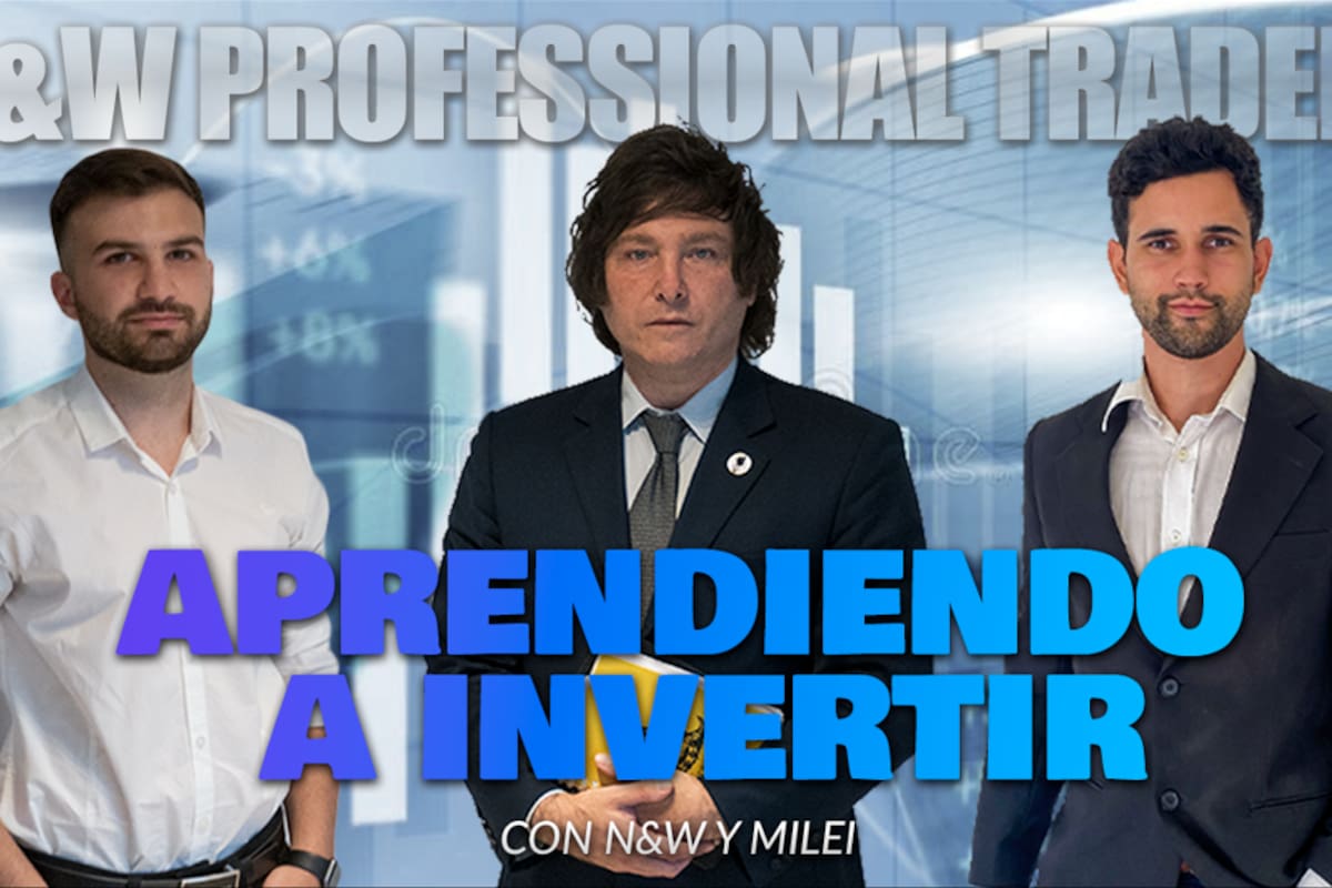 Una de las imágenes promocionales de la academia, con Milei como alma mater