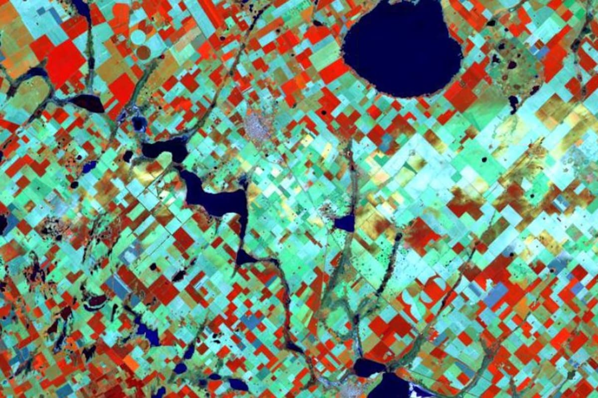 Una de las imágenes que refleja con colores blancos intensos el daño del granizo