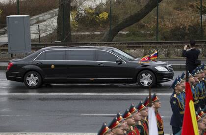 Una de las limusinas de la comitiva de Kim en Vladivostok