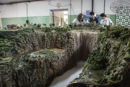 Una de las maquetas que creó Ricardo Martínez y su familia