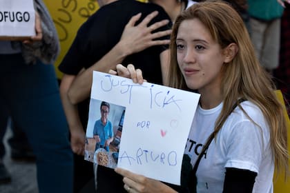 Una de las marchas donde se exigió Justicia por el ataque a Arturo López