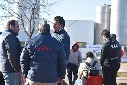 Una de las medidas de fuerza que se tomaron en 2022 en las afueras de la planta de Lácteos Vidal