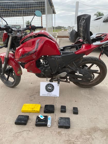 Una de las motos secuestradas por la PSA