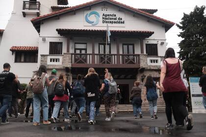 Una de las movilizaciones a la Agencia Nacional de Discapacidad