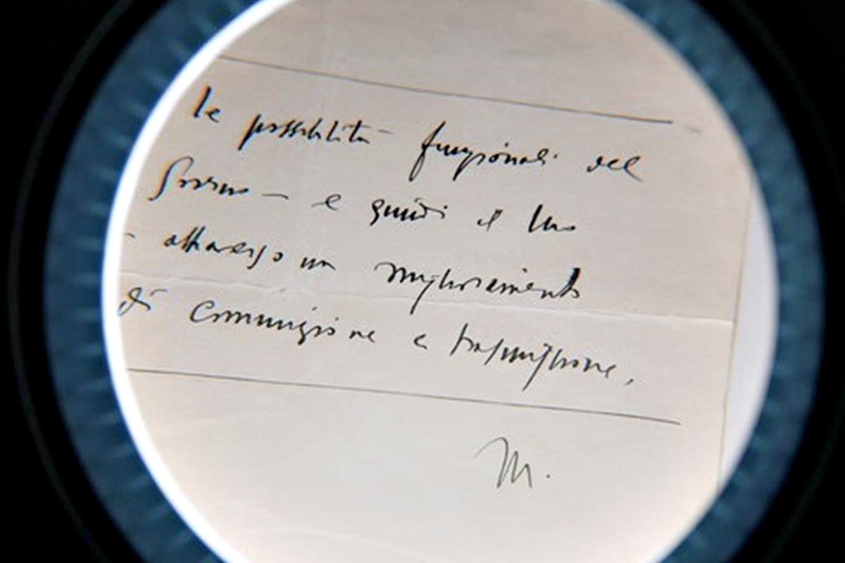 Una de las notas que Benito Mussolini le escribió a Adolf Hitler en 1944