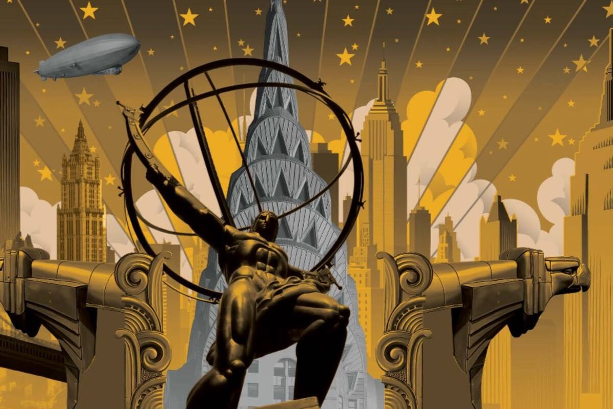 Una de las obras de Juan Gatti, inspiradas en el Art Déco neoyorquino