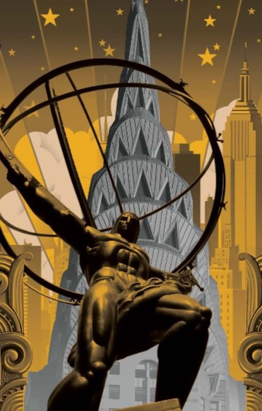 Una de las obras de Juan Gatti, inspiradas en el Art Déco neoyorquino