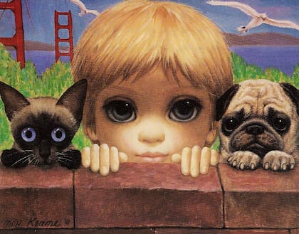 Una de las obras de Margaret Keane.