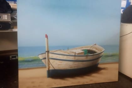 Una de las obras secuestradas por la Dirección General de Aduanas (DGA)