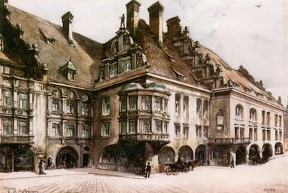 Una de las pinturas de Hitler de 1914: él soñaba con convertirse en un famoso artista (Foto: Wikiart)