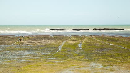 Una de las playas de Rawson, Chubut.