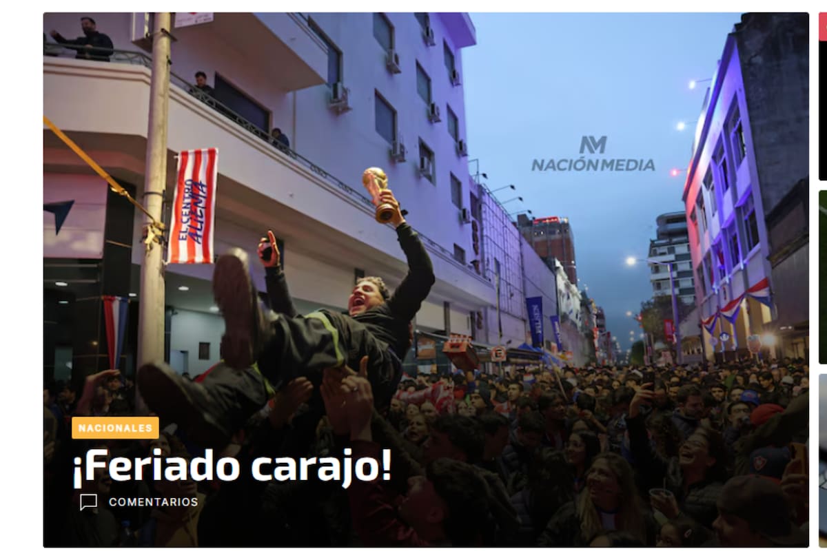 Una de las portadas de los medios de Paraguay, en un clima de euforia tras la gran victoria por penales sobre Alemania