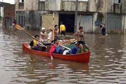 Una de las postales que dejó la inundación santafesina de 2003