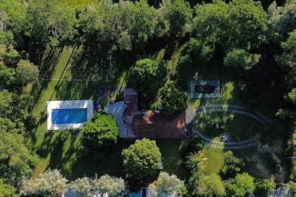 Una de las propiedades de Tapia en Exaltación de la Cruz, vista desde un drone