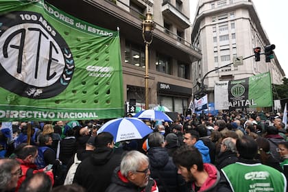 Una de las protestas de los empleados del Estado durante la administración de Javier Milei