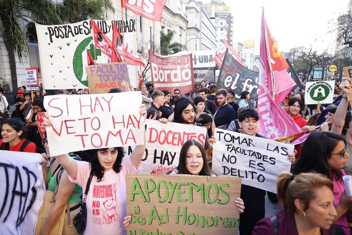 Una de las protestas universitarias de este año