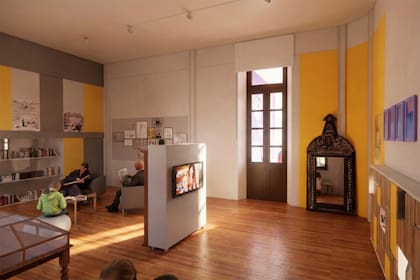 Una de las salas del futuro Museo Quino, que funcionará en el edificio de la antigua Escuela Mitre, de Mendoza