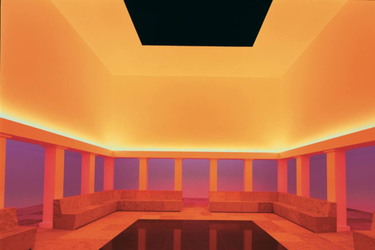 Una de las salas interiores del Museo de la Luz James Turrell, entre los viñedos de una bodega