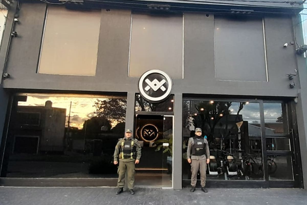 Una de las sedes de la cadena de gimnasios que fue allanada por la Gendarmería